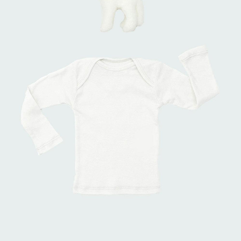 Lap Shoulder Tee Long Sleeve White
