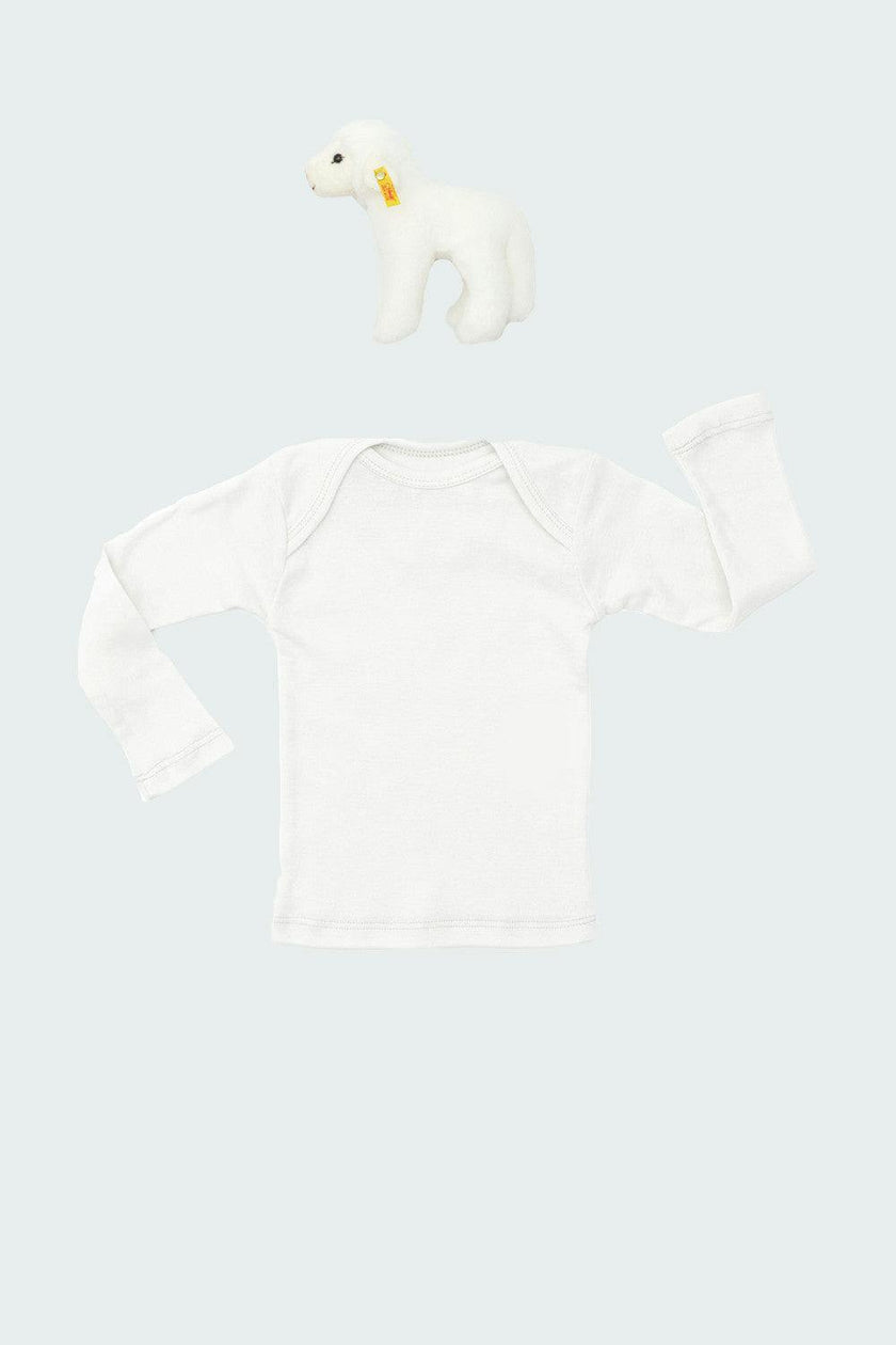 Lap Shoulder Tee Long Sleeve White