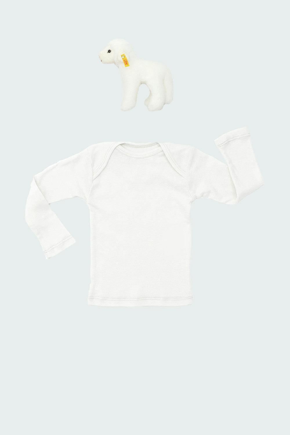 Lap Shoulder Tee Long Sleeve White