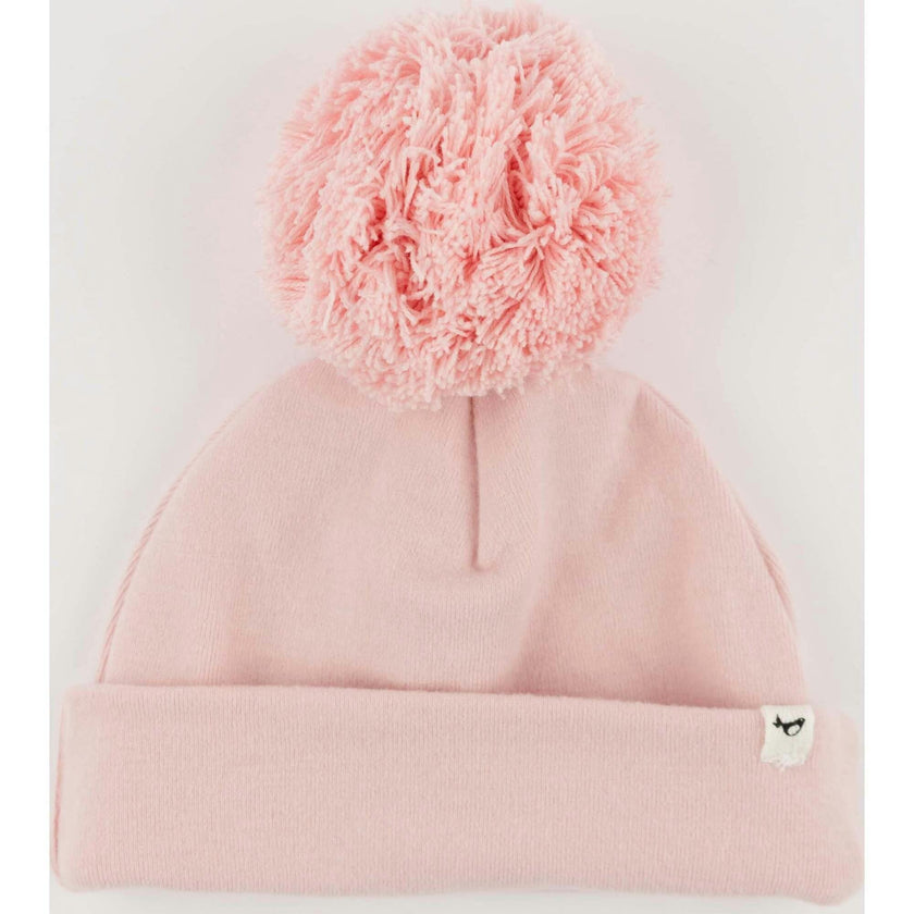 Dusty Pink Pom Hat