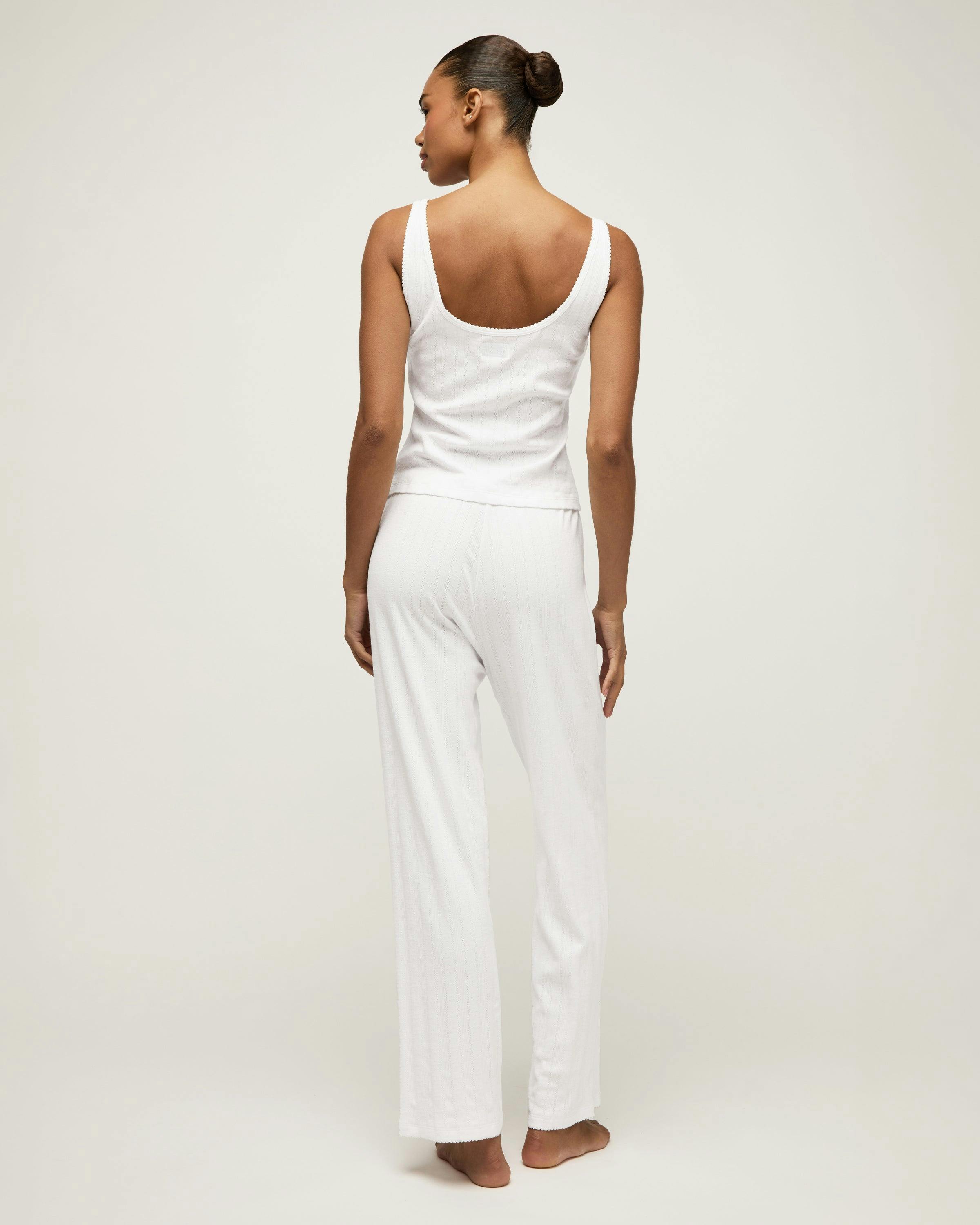 Women's Pointelle Pant in White