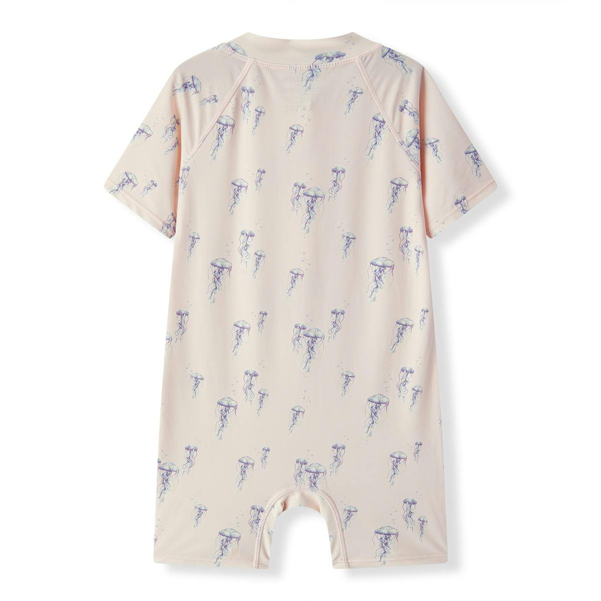 Sunset Jellyfish Zipper Shortall Swimsuit