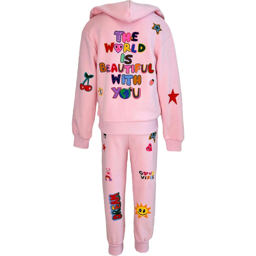 Women's Doodle Art Set Pink Pink