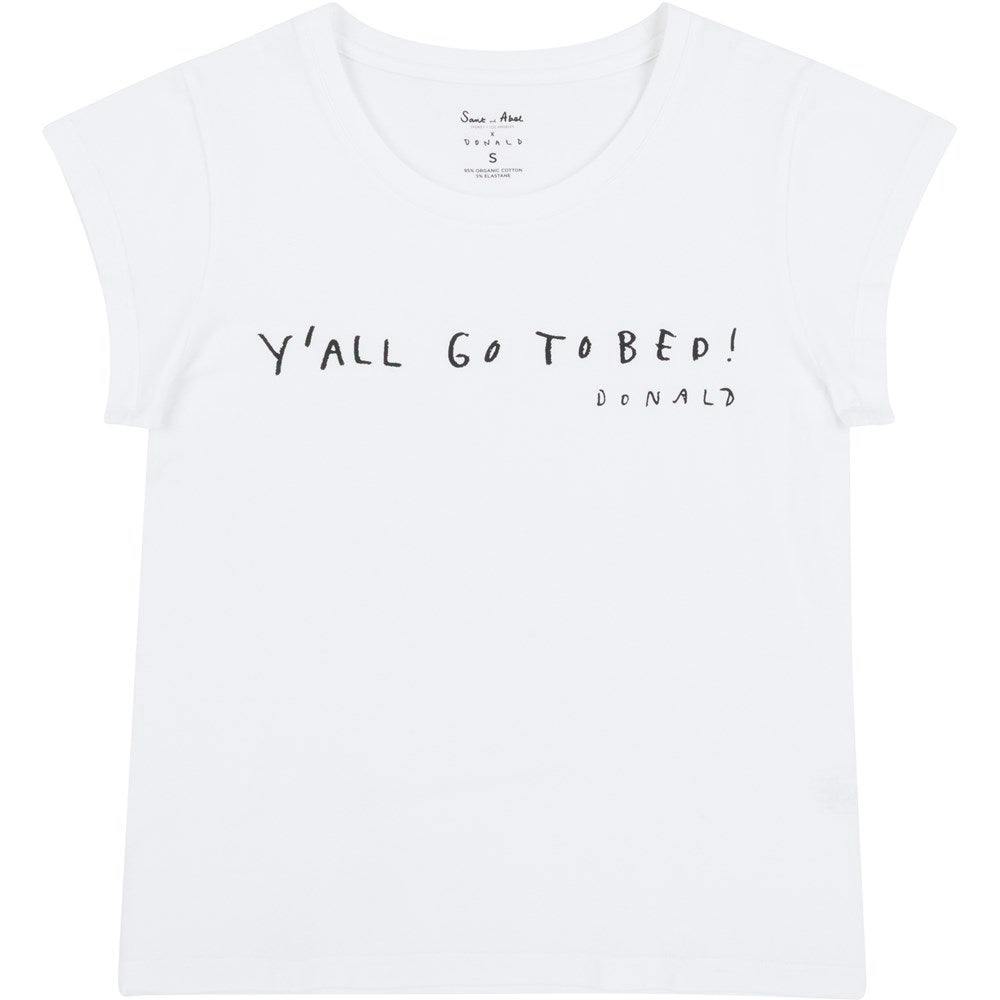 Women's Drawbertson Y'All Go To Bed T-Shirt - Organic Stretch Jersey Knit Cotton