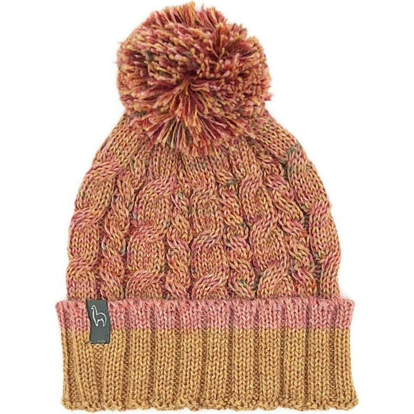 Kids Braided Pom Pom Beanie