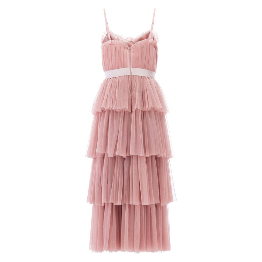 Pink Blush Firenze Tiered Ribbon Dress