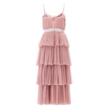 Pink Blush Firenze Tiered Ribbon Dress