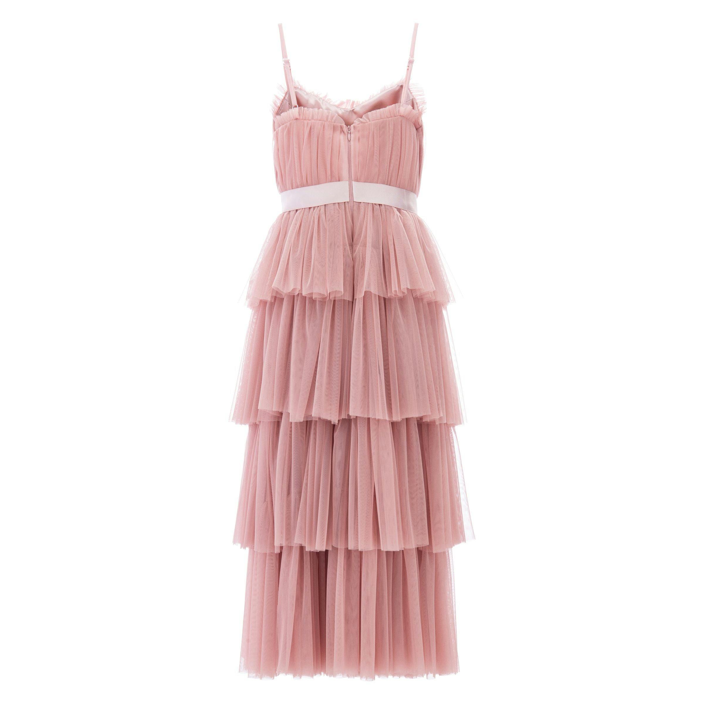 Pink Blush Firenze Tiered Ribbon Dress