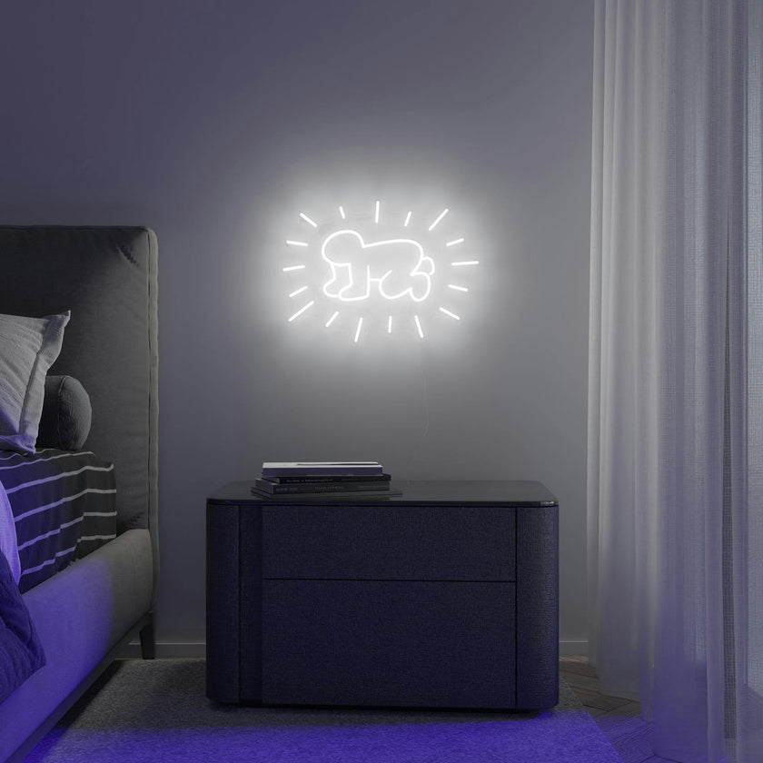 Radiant Baby, YP x Keith Haring, LED neon sign