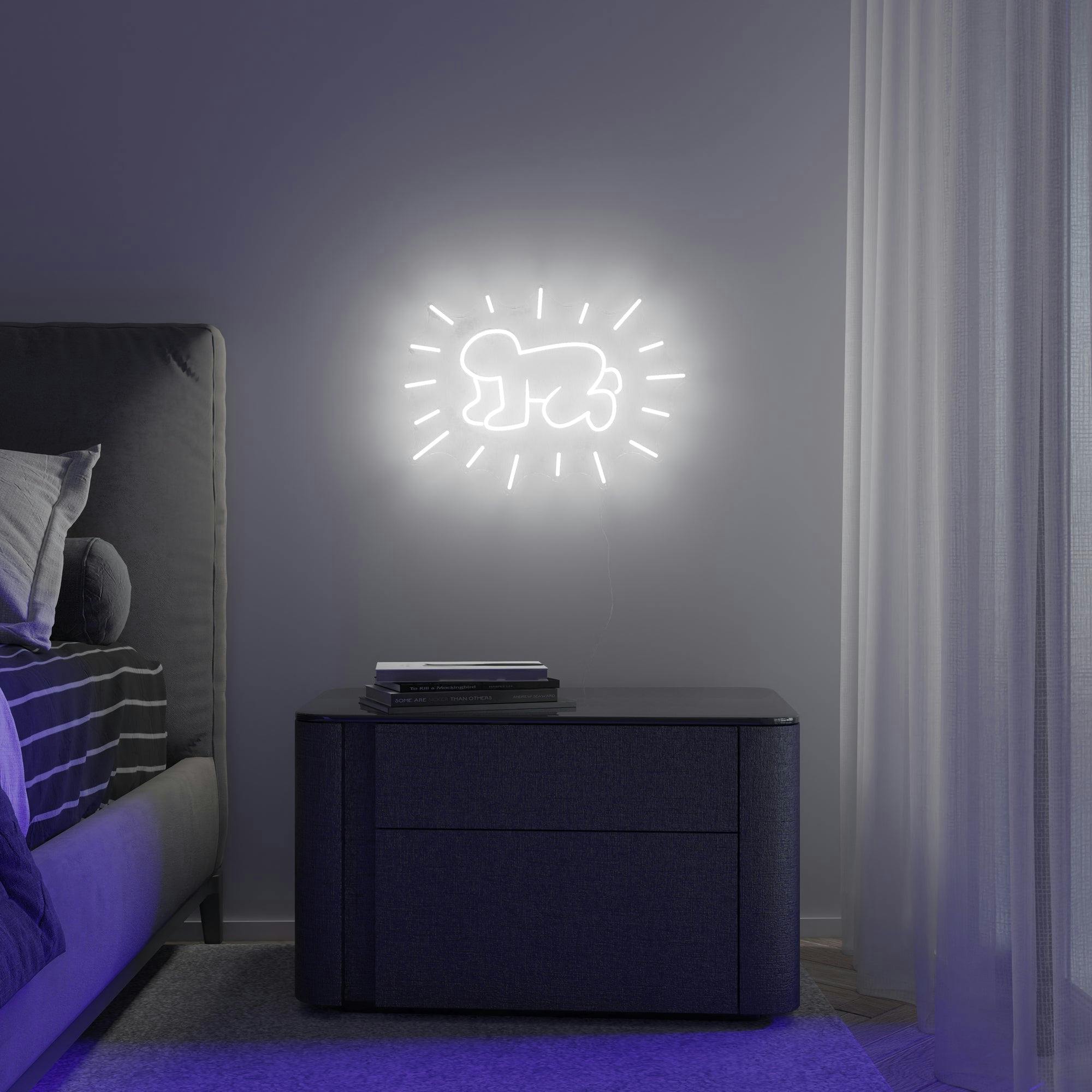 Radiant Baby, YP x Keith Haring, LED neon sign
