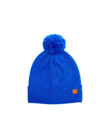 Knit Pom Hat in Varsity Blue