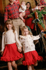 Mini Kendy Skirt in Poinsettia
