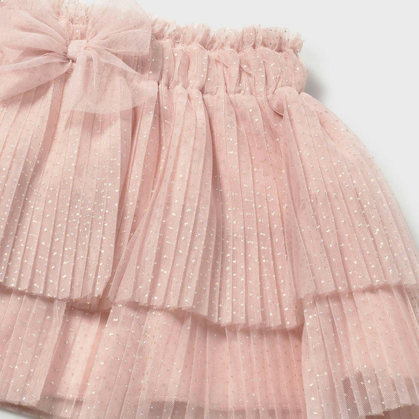 Pink Baby Pleated Tulle Skirt