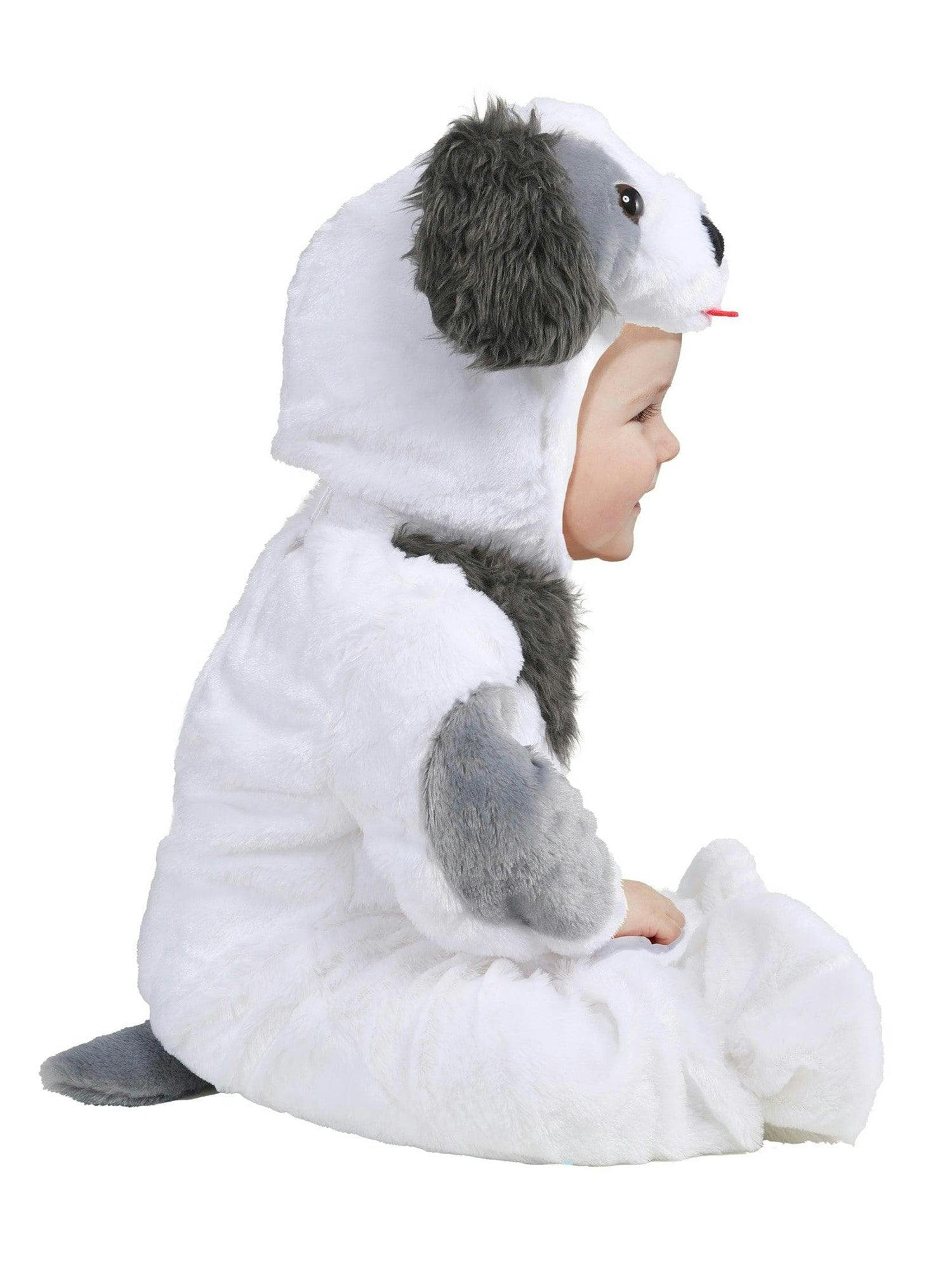 White and Gray Puppy Dog Costume for Babies and Toddlers