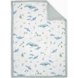 Cotton Muslin Toddler Comforter - Whales
