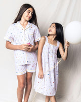 Kid's Twill Pajama Short Set in Birthday Wishes