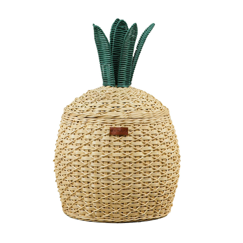 Handcrafted - Pineapple Basket (Natural) Medium - Rattan Wicker