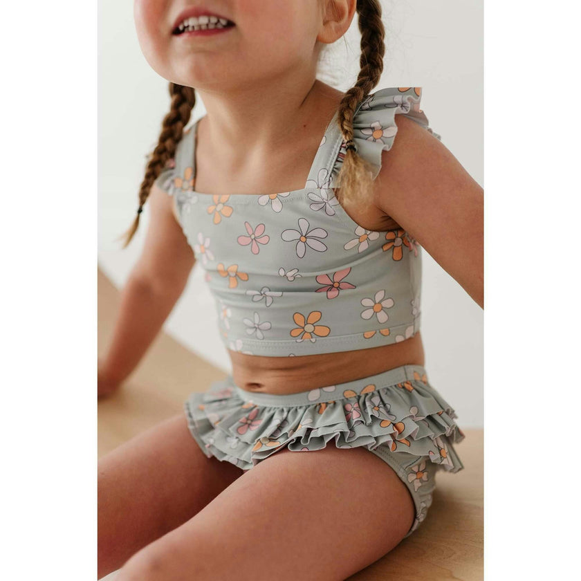 Girl's Two-Piece Ruffle Swimsuit