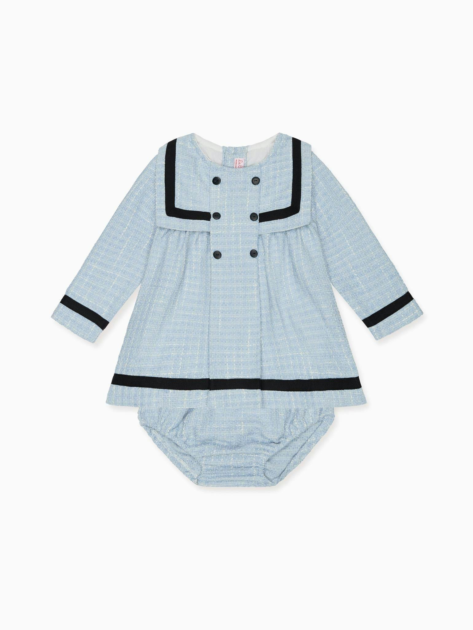 Dusty Blue Lucinda Baby Girl Set