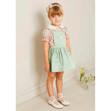 Duck Embroidered Scallop Detail Skirt With Braces in Green (18mths-6yrs)