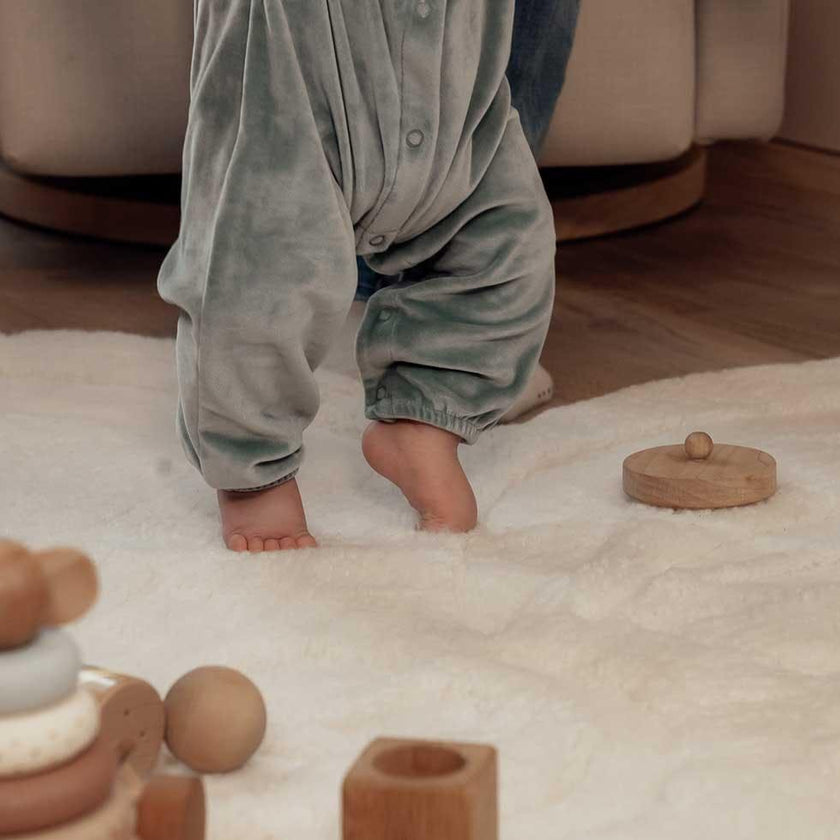 Flower Washable Wool Rug