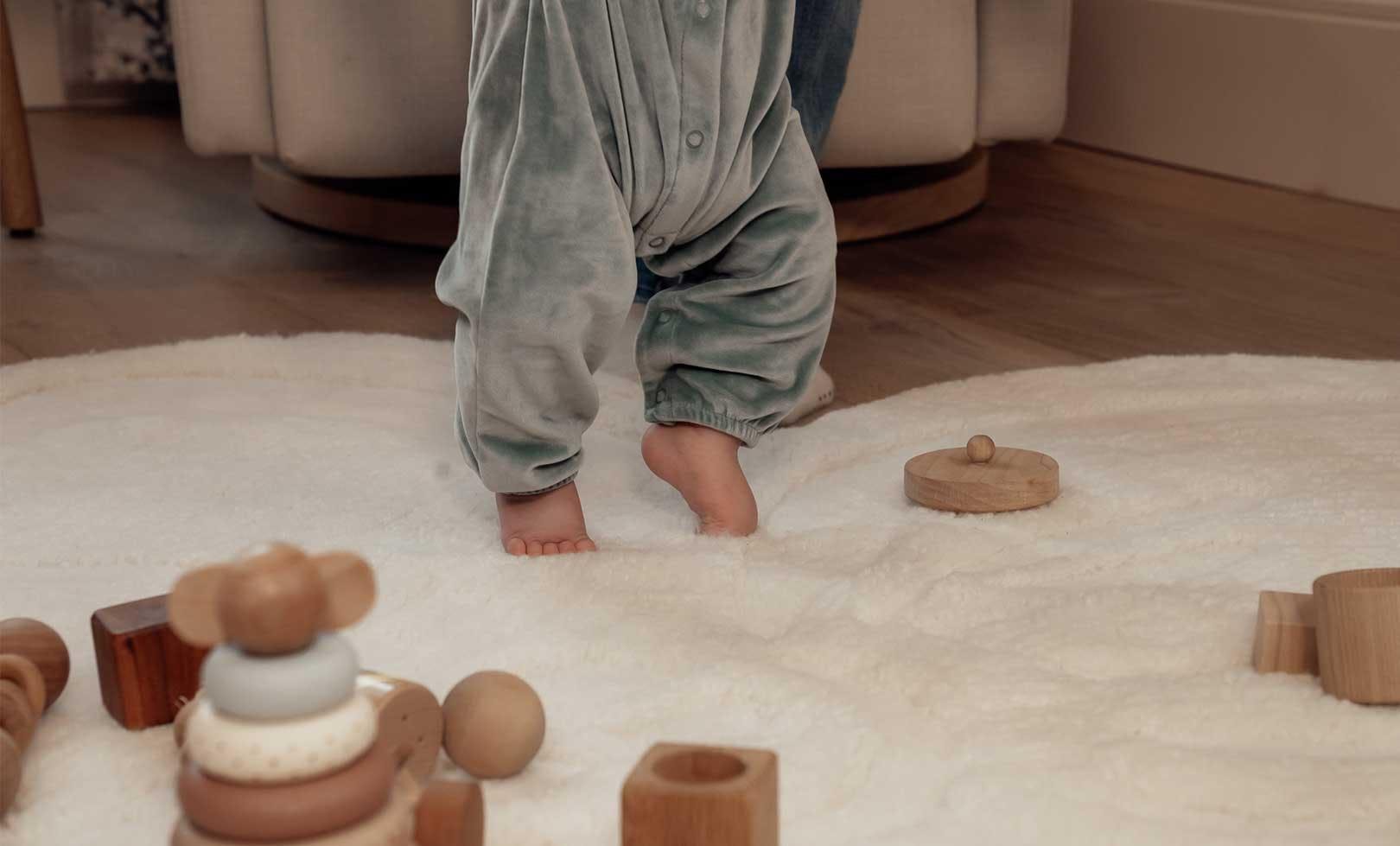 Flower Washable Wool Rug