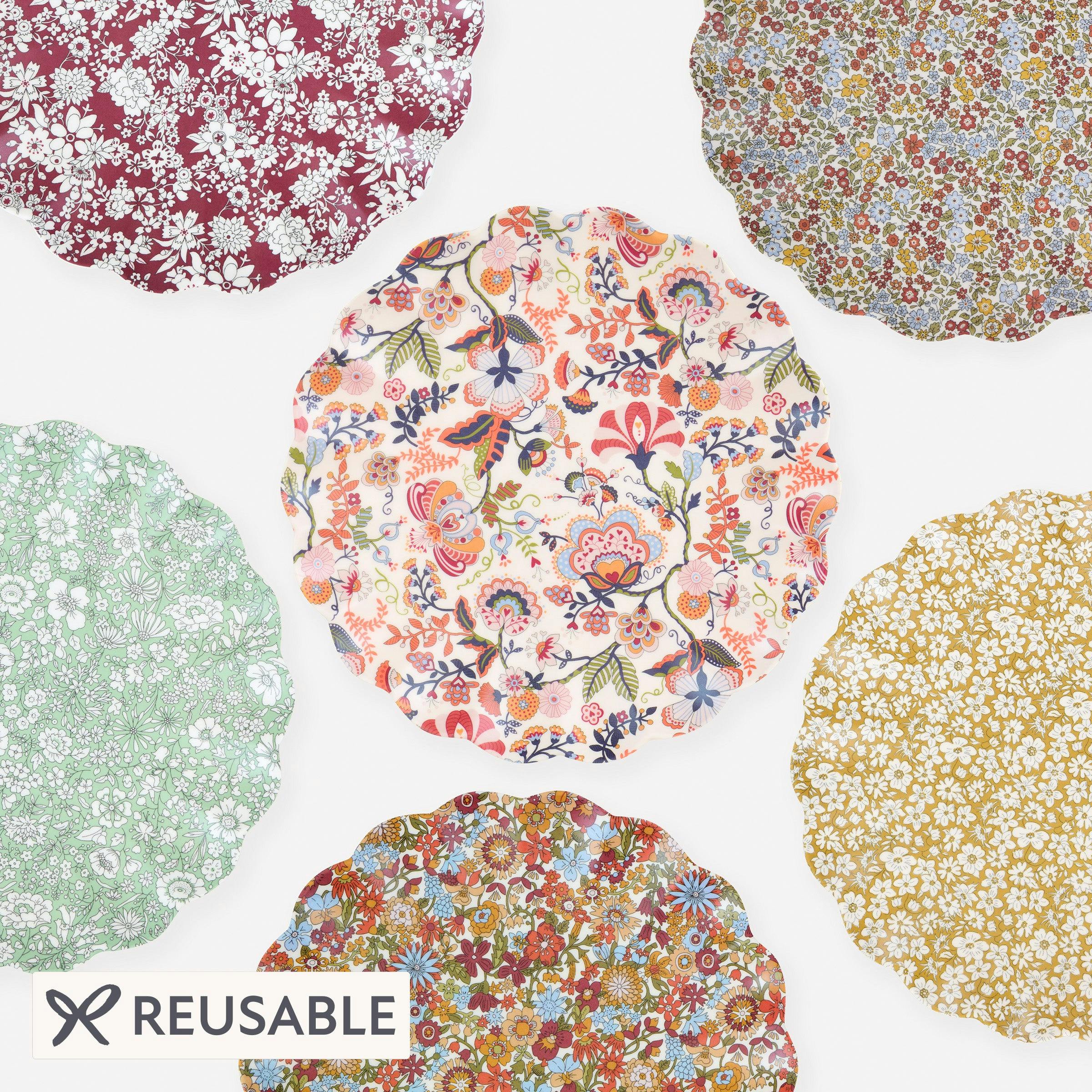 Meri Meri x Liberty Rustic Hues Reusable Large Plates