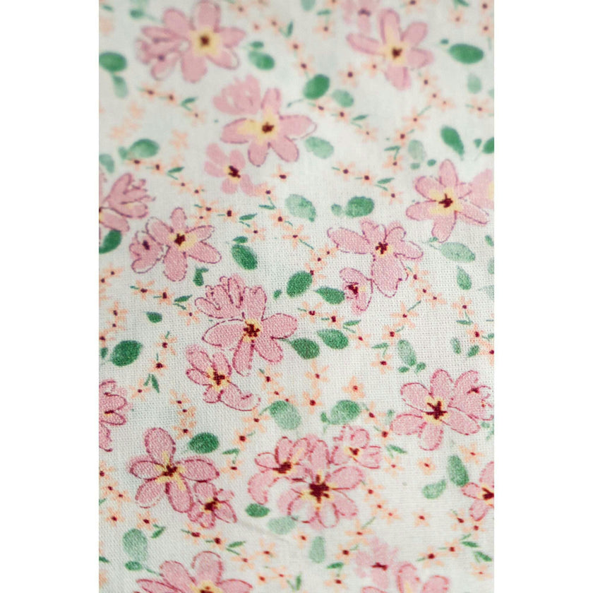 Peach Blossom Timeless Floral Ruffle Zipper Pouch