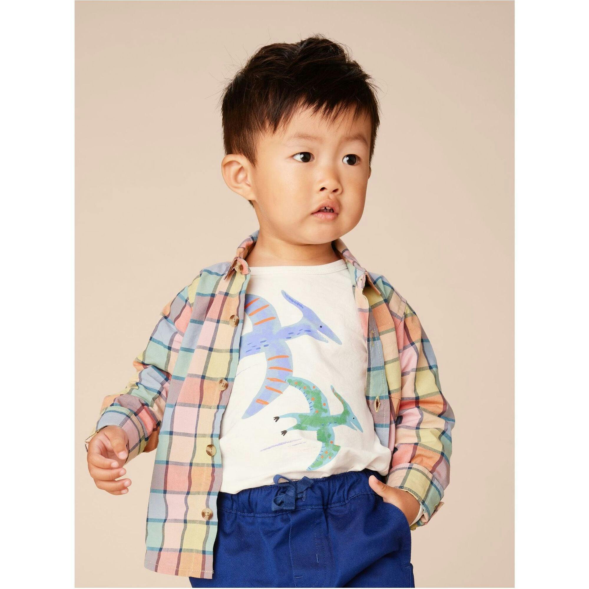 Dinos Baby Graphic Tee, White