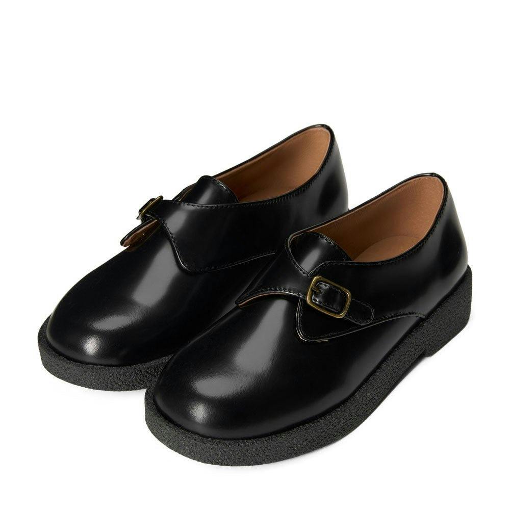 Astrid Buckle Strap Rubber Sole Brogues Shoes