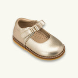 Toddler Bow Mary Jane | Gold Leather