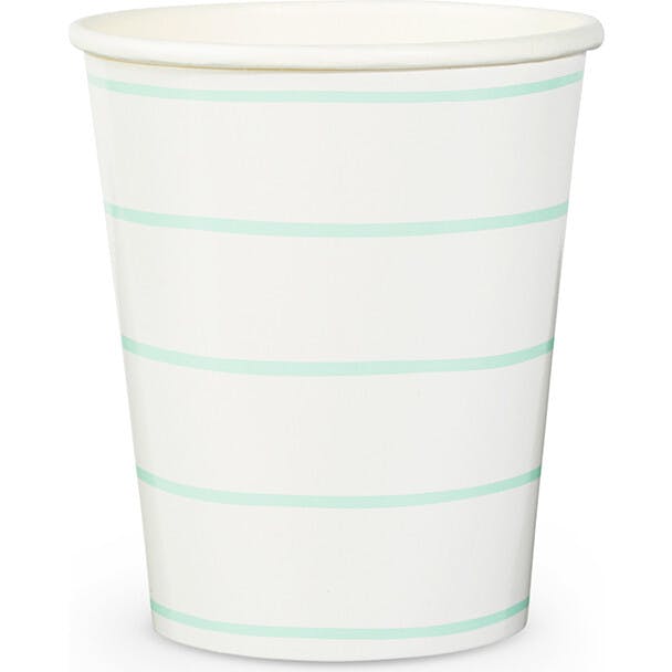 Mint Frenchie Striped 9 oz Cups