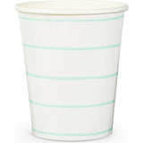 Mint Frenchie Striped 9 oz Cups