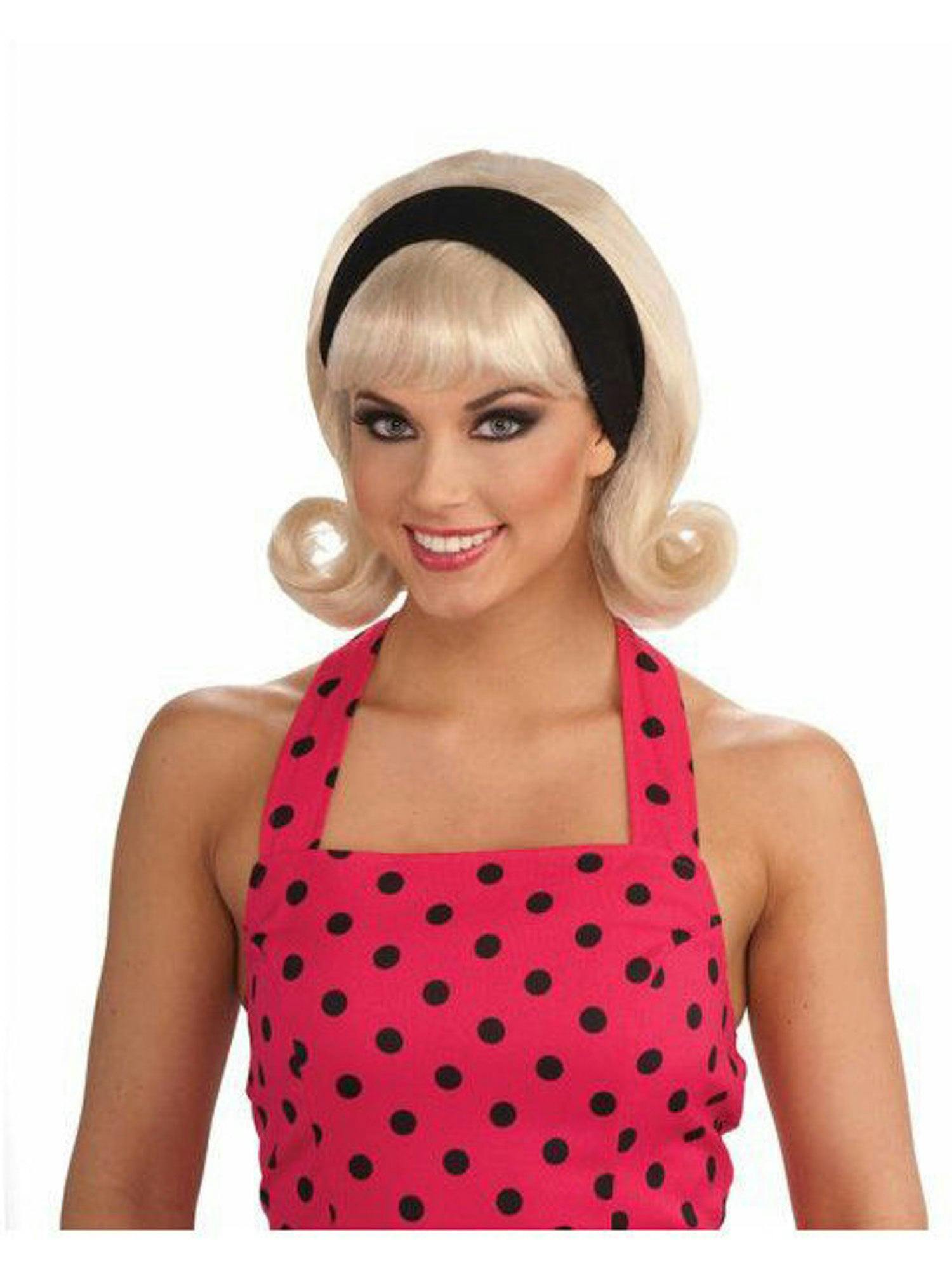 Women's Blonde 1950's Wig with Detachable Headband