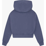 Tenly Cotton Fleece Cropped Kangaroo Pocket Hoodie