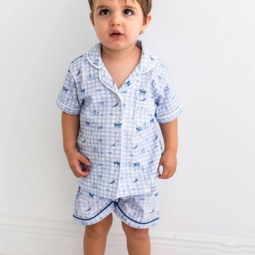 Sailors Boy Pima Cotton Short Pajama Set – Soft Two-Piece