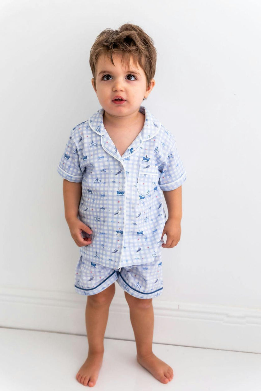 Sailors Boy Pima Cotton Short Pajama Set – Soft Two-Piece