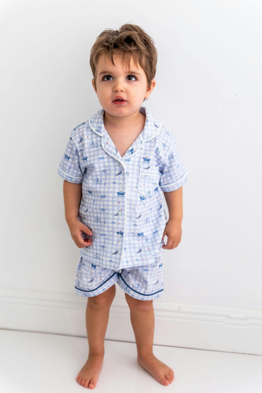 Sailors Boy Pima Cotton Short Pajama Set – Soft Two-Piece