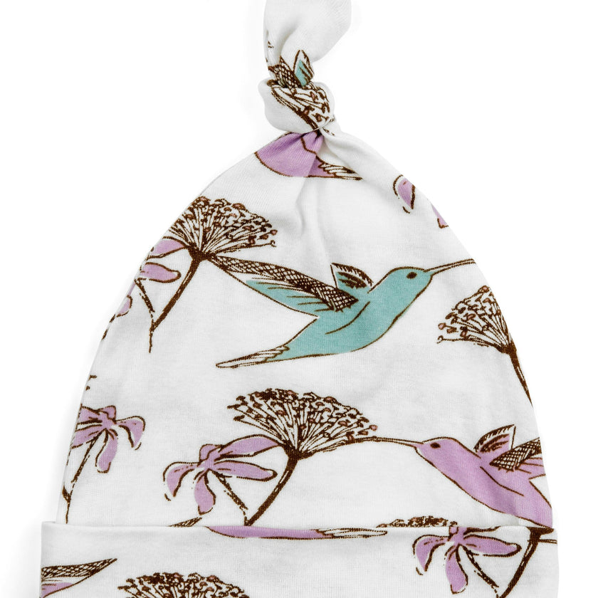 Hummingbird Organic Knotted Hat