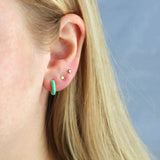 Star Titanium Flat Back Stud Earring