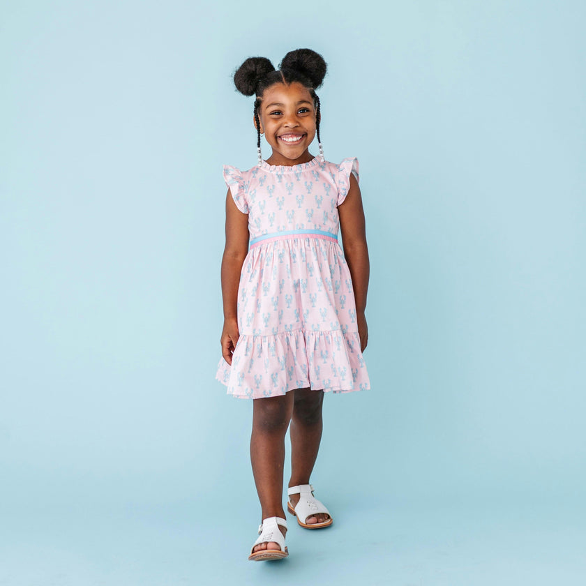 Pastel Pincers Ruffle Dress