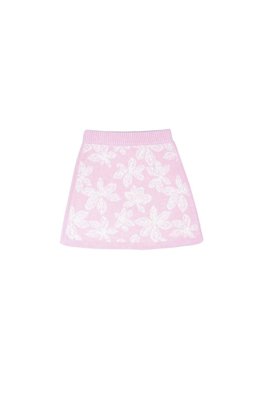 Chestnut Leaves Pencil Skirt | Bubble Gum