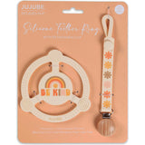 JuJuBe × Studio Oh! Silicone Teether Ring With Detachable Clip
