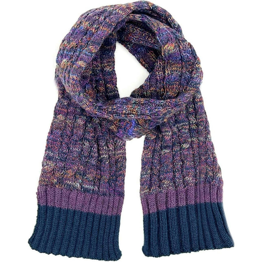 Kids Braided Rib Trim Scarf