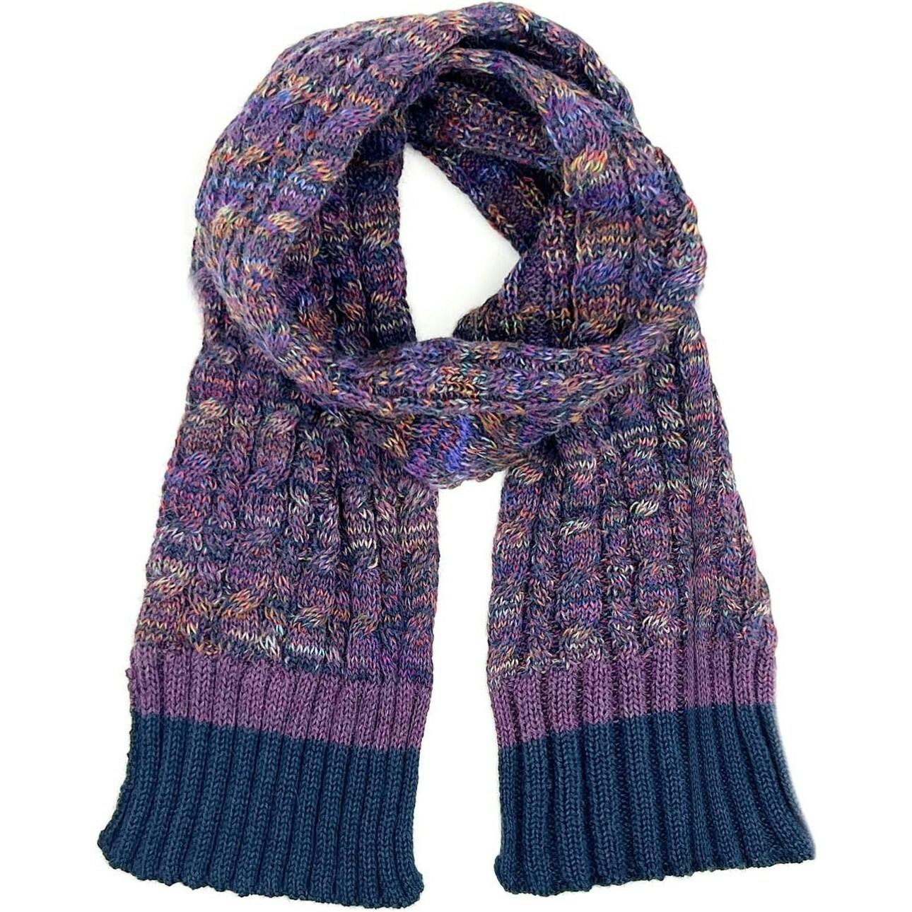 Kids Braided Rib Trim Scarf