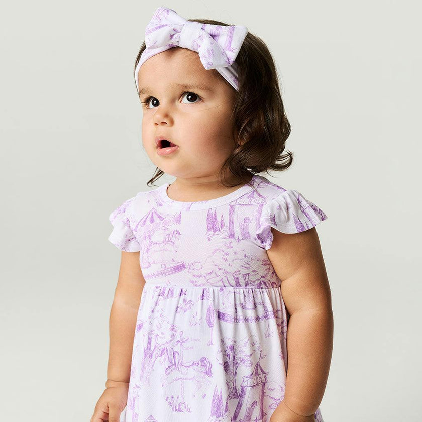 Babette Tie Back Ruffled Bodysuit Dress