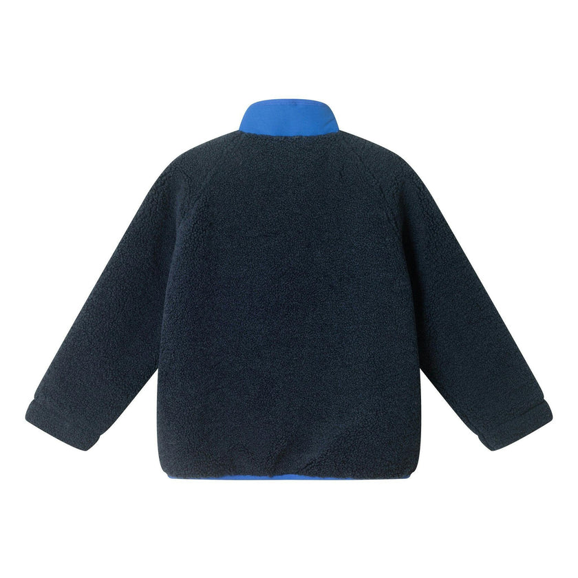 Colorblock Sherpa Full Zip | Navy & Green
