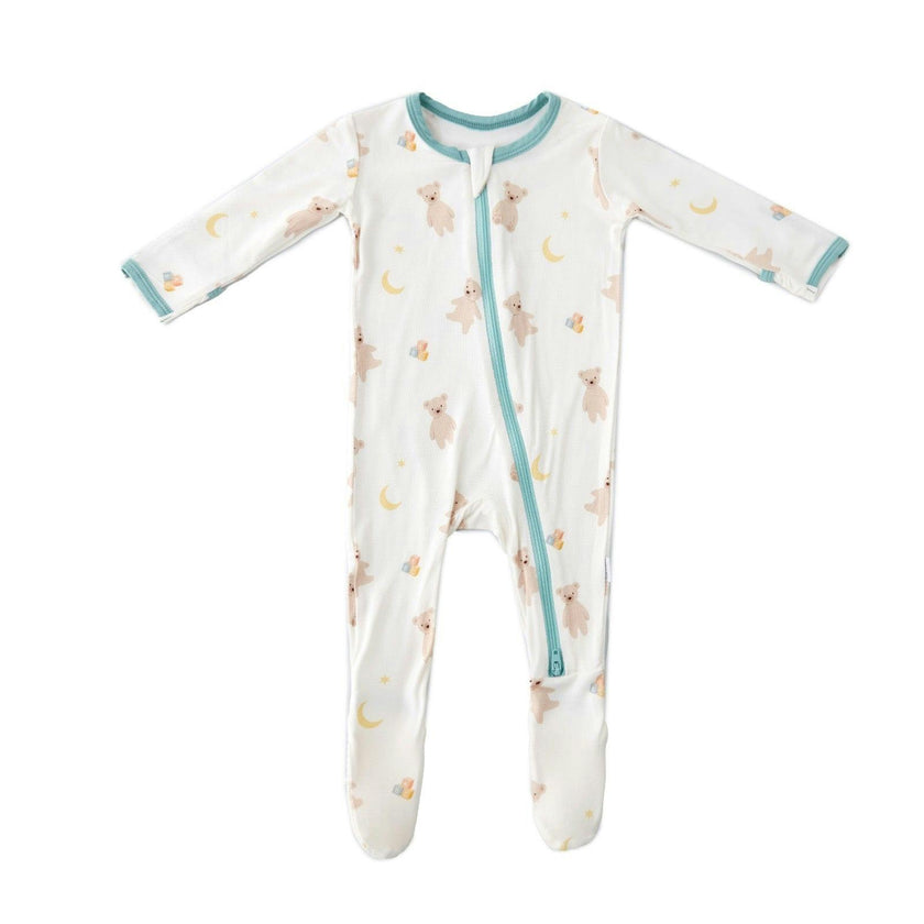 Teddy Bears Zippered Footie