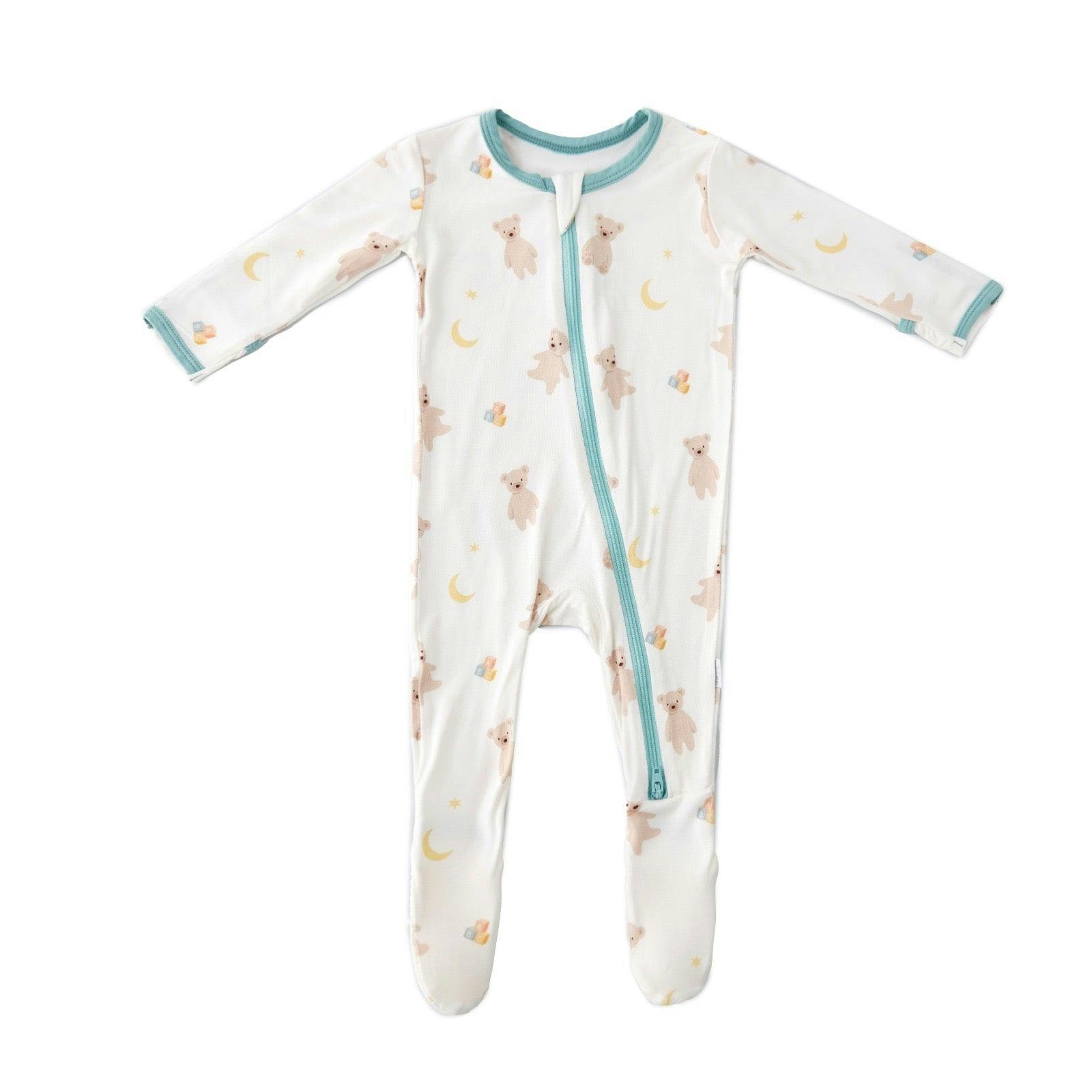 Teddy Bears Zippered Footie