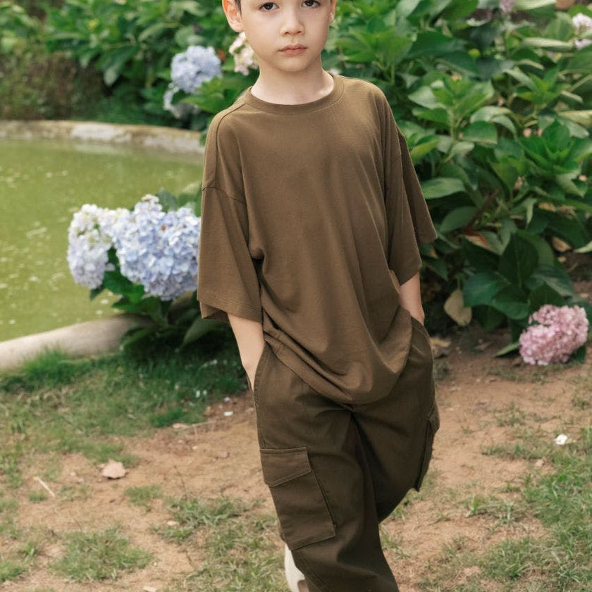 Organic Cotton Wide Leg Cargo Pant